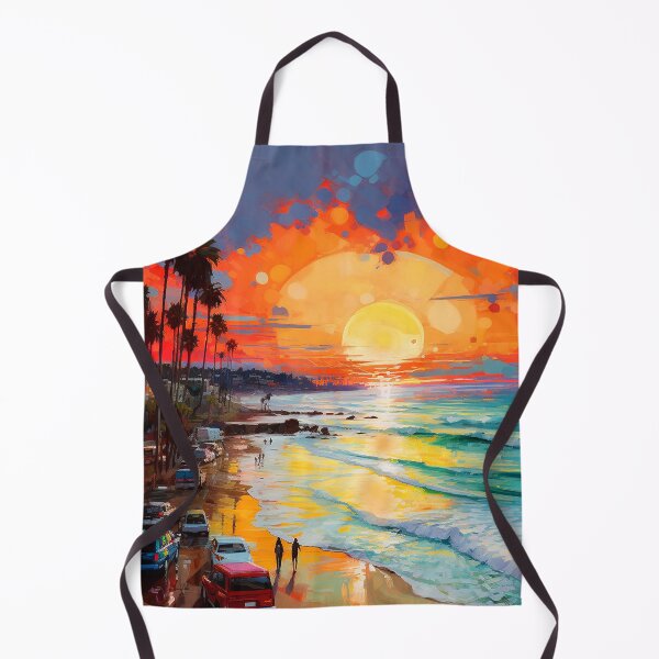Item preview, Vibrant, Colorful Beach Sunset With Gentle Waves Design designed and sold by DEC02.