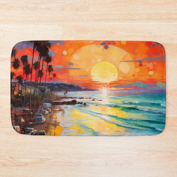 Item preview, Vibrant, Colorful Beach Sunset With Gentle Waves Design designed and sold by DEC02.