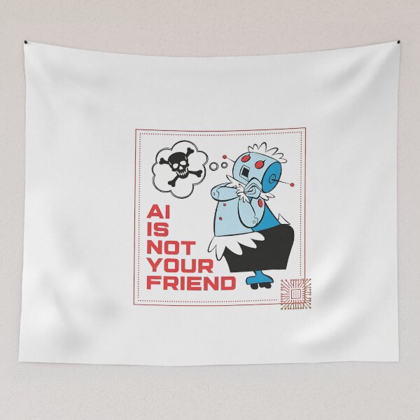 Item preview, Not Your Friend Retro Robot Warning Tech designed and sold by Noheqa.