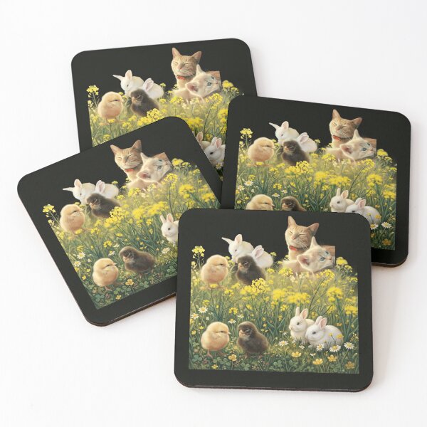 Item preview, Adorable friends enjoying a blooming garden designed and sold by LEEVISWA.