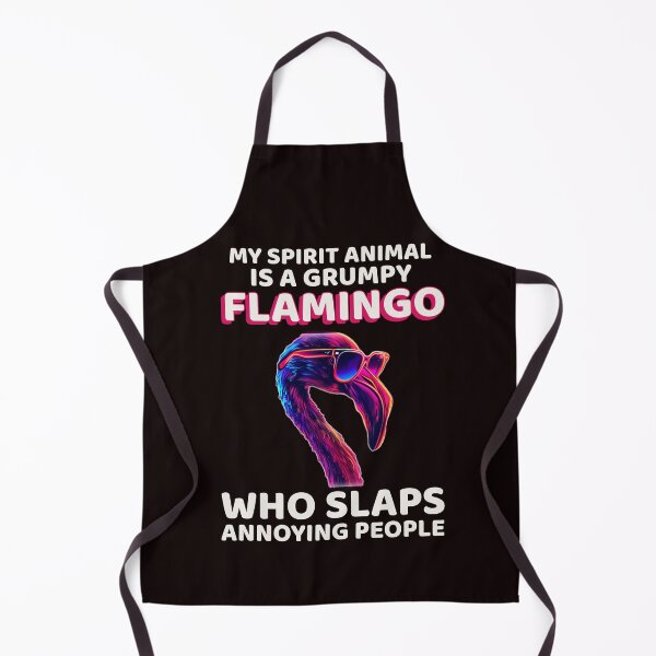 Item preview, GRUMPY FLAMINGO SPIRIT ANIMAL | WHO SLAPS ANNOYING PEOPLE | SASSY CRITTERS SERIES — BE AWARE EDITION designed and sold by WitLounge.