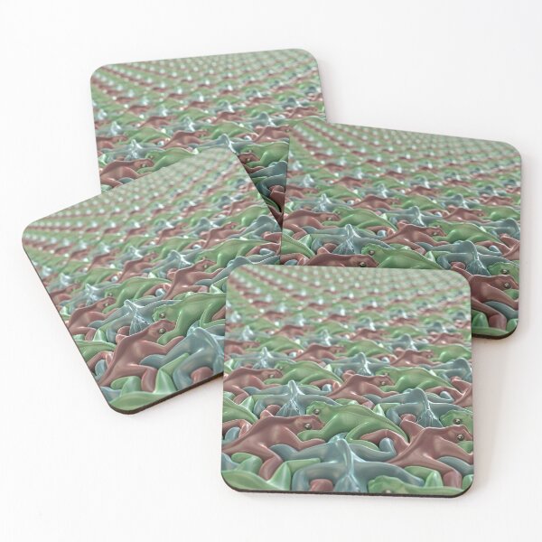 Item preview, Escher 3D Lizards - Colorful Tessellation Paving - Infinity Sticker designed and sold by Keltoi-art.