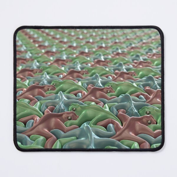 Item preview, Escher 3D Lizards - Colorful Tessellation Paving - Infinity Sticker designed and sold by Keltoi-art.