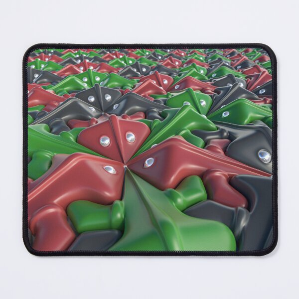Item preview, Red Green 3D Tessellation - Escher Birds Tiling - Geometric Poster designed and sold by Keltoi-art.