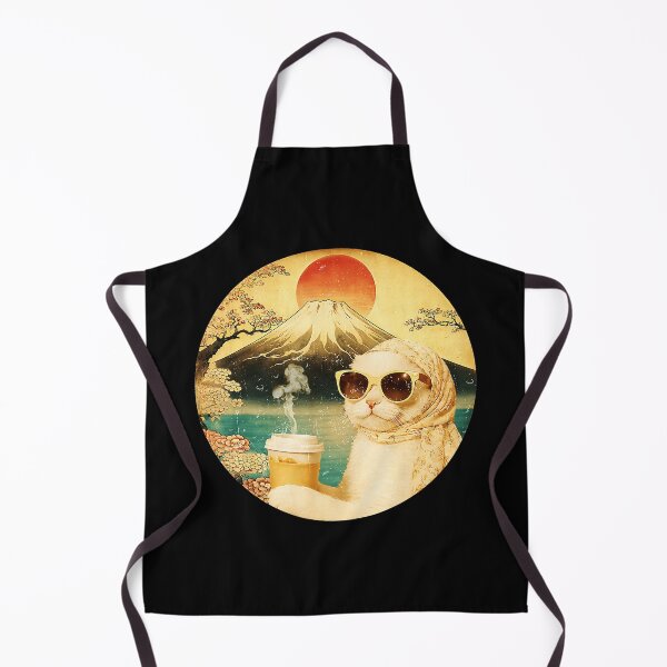 Item preview, Funny Cat by Mount Fuji with Sunset Coffee Vintage designed and sold by titanlevi.