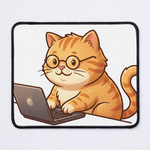 Item preview,  Orange Cat Working on a Laptop Orange Cat Working on a Laptop designed and sold by umiinuraa.