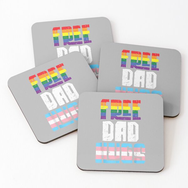 Item preview, Free Dad Hugs Gay Trans Flag Transgender Pride LGBT Papa Men designed and sold by ArleneRowe.