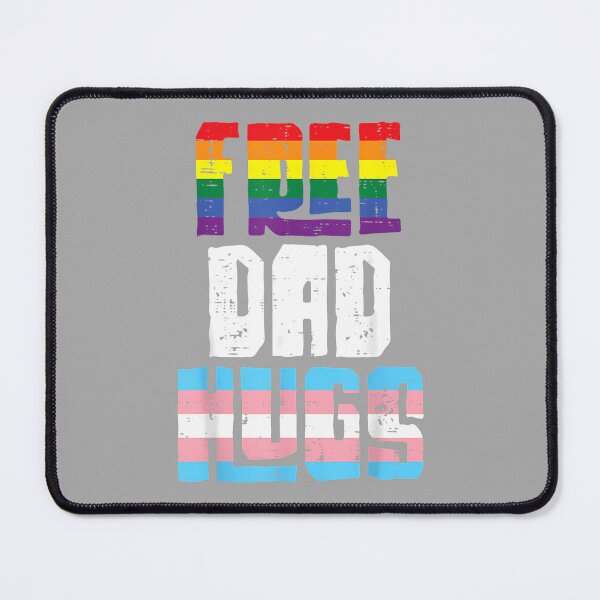 Item preview, Free Dad Hugs Gay Trans Flag Transgender Pride LGBT Papa Men designed and sold by ArleneRowe.