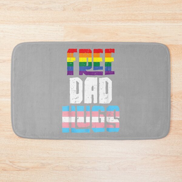 Item preview, Free Dad Hugs Gay Trans Flag Transgender Pride LGBT Papa Men designed and sold by ArleneRowe.