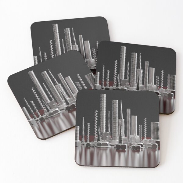 Item preview, Bolt City 3D - Skyline Screws Bolts - Minimalist Industrial Poster designed and sold by Keltoi-art.