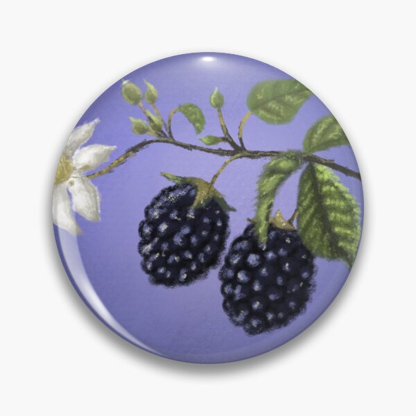 Item preview, Blackberry Branch Oil Pastel designed and sold by whimsifawnpastel.