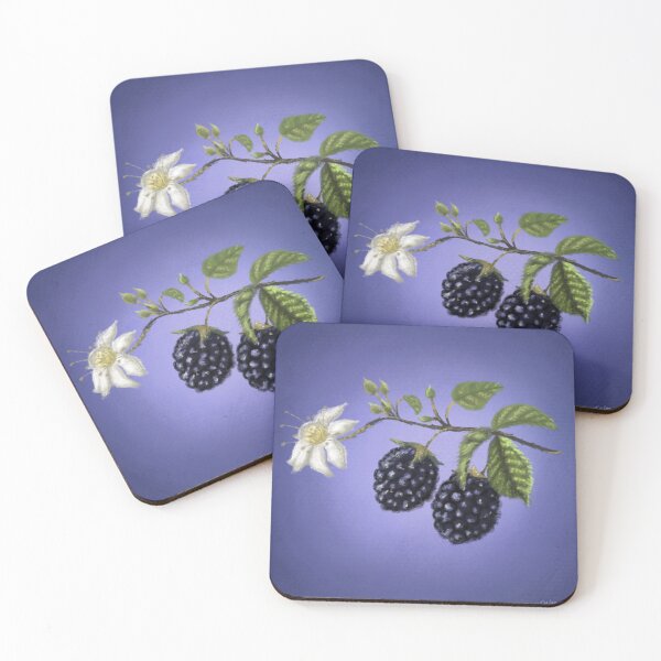 Item preview, Blackberry Branch Oil Pastel designed and sold by whimsifawnpastel.