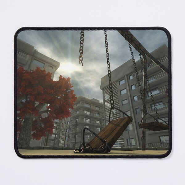 Item preview, Post-Apocalyptic Swing - Abandoned Urban Scene 3D - Melancholy Poster designed and sold by Keltoi-art.