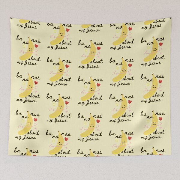 Item preview, Bananas About My Jesus, Child of God, Faith, Banana, Green and Yellow designed and sold by Forevermore.