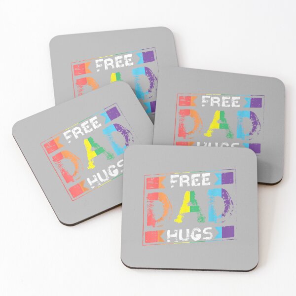 Item preview, Free Dad Hugs Rainbow Gay Pride LGBTQ Flag Papa Ally Men designed and sold by ArleneRowe.