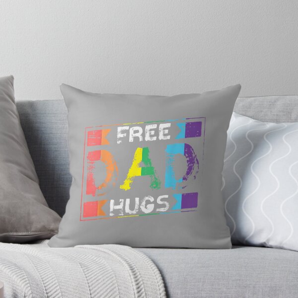 Item preview, Free Dad Hugs Rainbow Gay Pride LGBTQ Flag Papa Ally Men designed and sold by ArleneRowe.