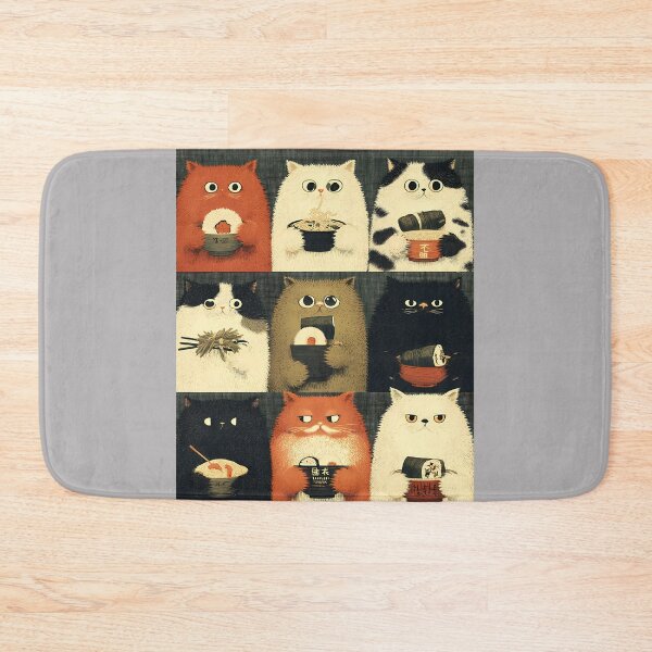Item preview, Annoyed Japanese Cats Eating Snacks Cat Dad Graphic Tee designed and sold by KathieFaugh.