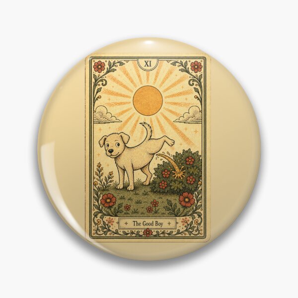Item preview, The Good Boy Vintage Funny Dog Tarot Card designed and sold by thelivingrp.