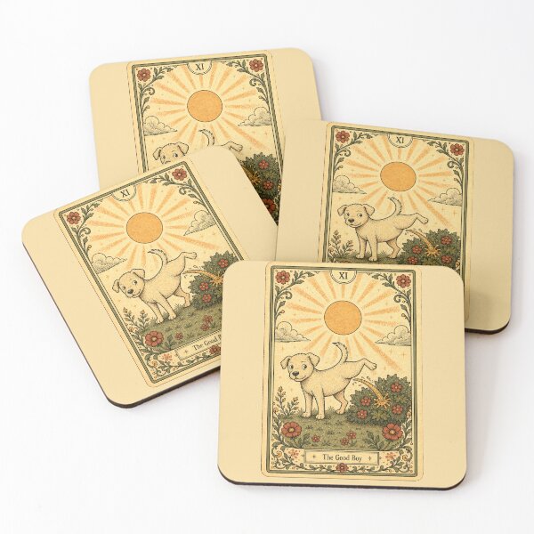 Item preview, The Good Boy Vintage Funny Dog Tarot Card designed and sold by thelivingrp.
