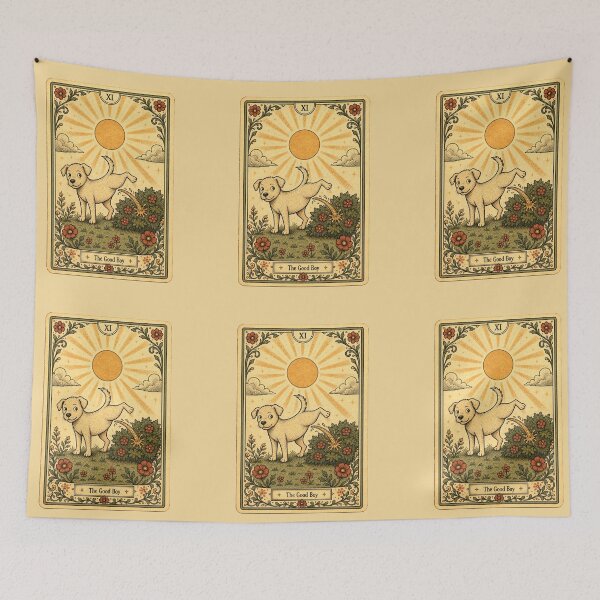 Item preview, The Good Boy Vintage Funny Dog Tarot Card designed and sold by thelivingrp.