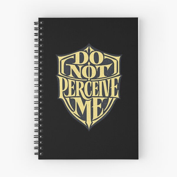 Aperçu de l'œuvre T-shirt à blason typographique « Ne me percevez pas » créée et vendue par PhylonBoxx.