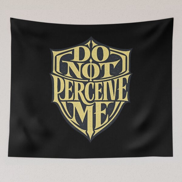 Item preview, Do Not Perceive Me Typographic Crest Tee designed and sold by PhylonBoxx.