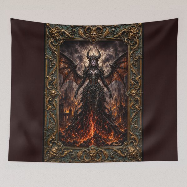 Item preview, Morwenna Vespera: Obsidian Sovereign of Ashfall Citadel Astounding AI Concept Art by Xzendor7 designed and sold by Xzendor7 Digital Art Creations.