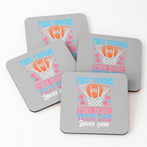 Item preview, Free Throws or Pink Bows Dad Loves You Gender Reveal designed and sold by ArleneRowe.