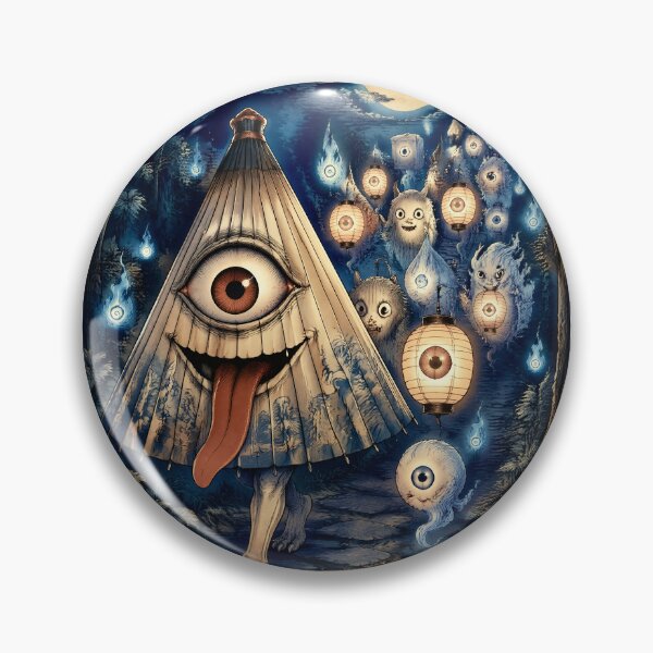 Item preview, Chōchin Obake and Hitotsume Kozō Night Parade | Japanese Yokai Lantern Spirit Art designed and sold by kaxymax.