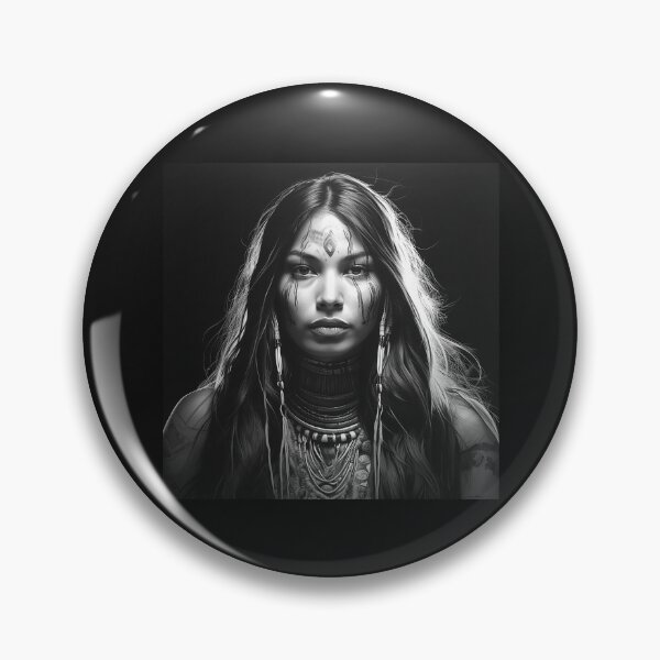 Item preview, Black and White Mystical Woman Portrait Dark Fantasy Art designed and sold by inkoutninja.