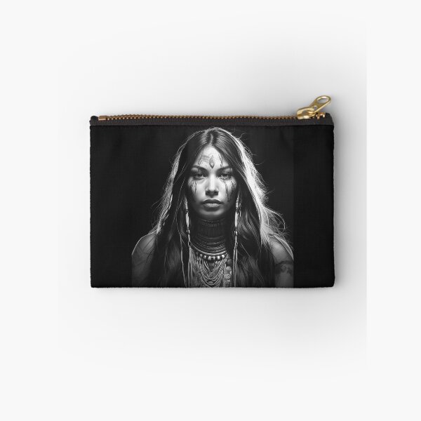 Item preview, Black and White Mystical Woman Portrait Dark Fantasy Art designed and sold by inkoutninja.