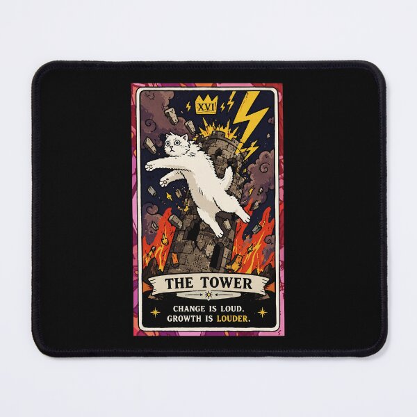 Item preview, Dramatic Cat Tower Card Retro Fortune Telling Illustration designed and sold by ferminhays.