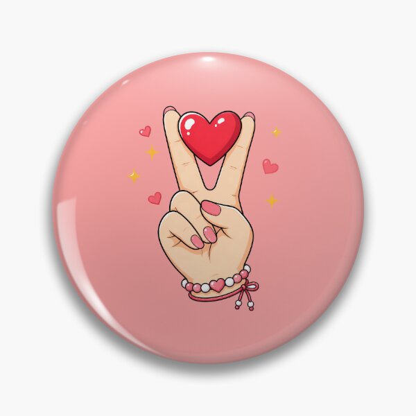 Item preview, Hand Peace Sign Holding Heart designed and sold by ArtMassive.