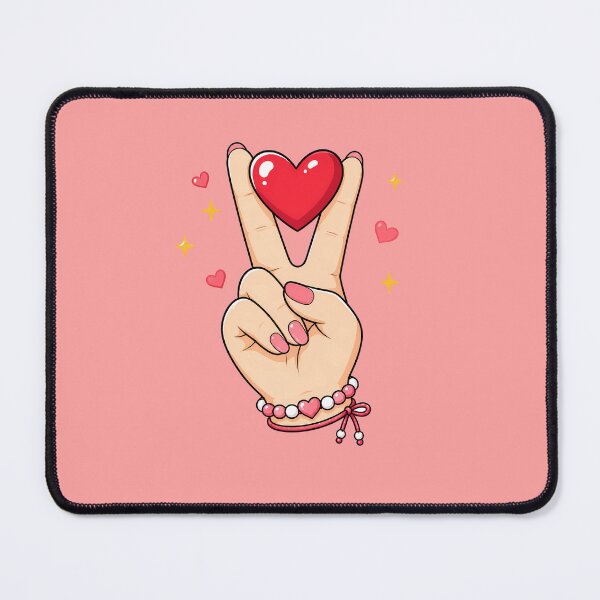 Item preview, Hand Peace Sign Holding Heart designed and sold by ArtMassive.