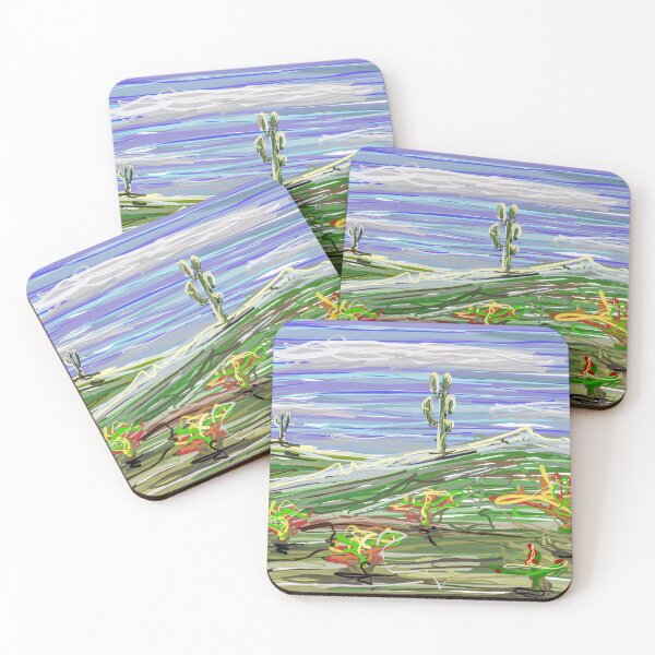 Item preview, Desert Cactus Cardones - Expressive Painting, Vibrant Colors - Puna Poster designed and sold by Keltoi-art.