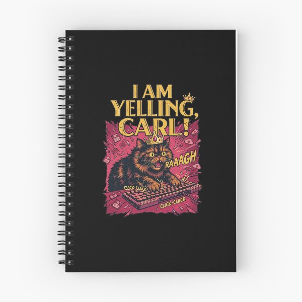 Item preview, Funny I Am Yelling Carl Donut Cat Meme designed and sold by cass-vale-lab.