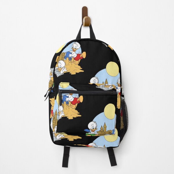 Item preview, Retro Cartoon Duck Triplets Building Sandcastle On Beach designed and sold by MindrootEchoart.