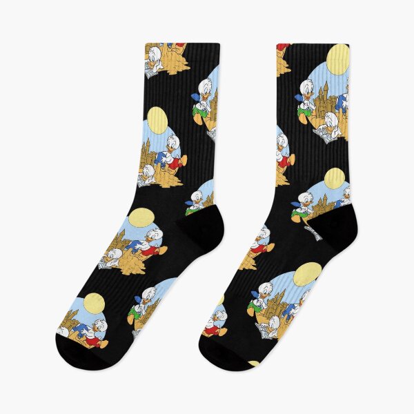 Item preview, Retro Cartoon Duck Triplets Building Sandcastle On Beach designed and sold by MindrootEchoart.