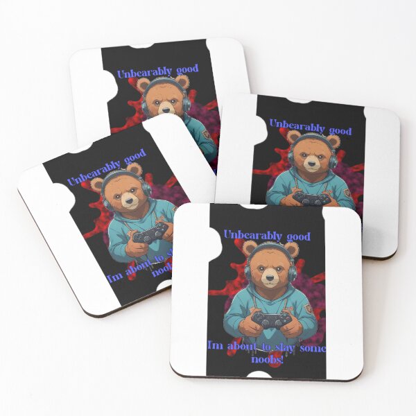 Item preview, Unbearably Good Slay Some Noobs Funny Gamer Bear designed and sold by Animalloveus.