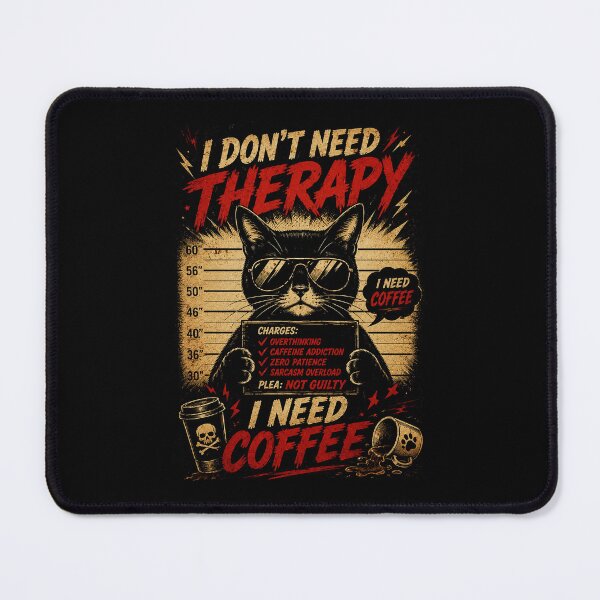 Item preview, Funny Coffee Cat Mugshot Vintage Style Caffeine Humor designed and sold by Modaozushi216.