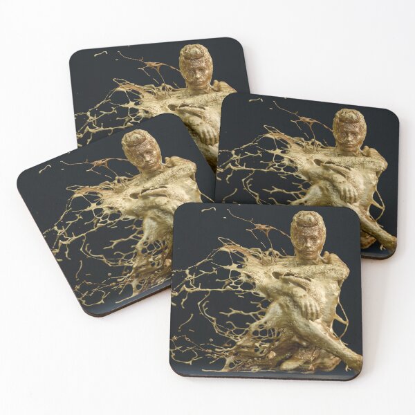 Item preview, 3D Liquid Gold Man - Golden Splash Sculpture - Luxury Poster designed and sold by Keltoi-art.