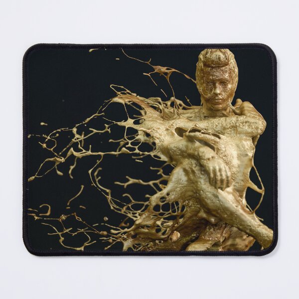 Item preview, 3D Liquid Gold Man - Golden Splash Sculpture - Luxury Poster designed and sold by Keltoi-art.