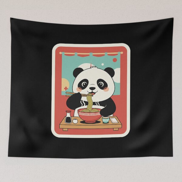 Item preview, Cute Panda Eating Ramen Kawaii Japanese Food designed and sold by JordynLadukeg65.