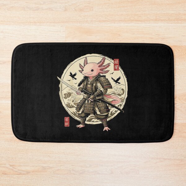 Item preview, Vintage Samurai Axolotl Warrior Illustration with Japanese Inspired Style designed and sold by titanlevi.