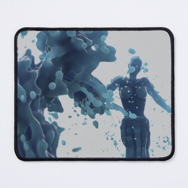 Item preview, 3D Blue Mermaid - Moving Water Goddess - Ocean Poster designed and sold by Keltoi-art.