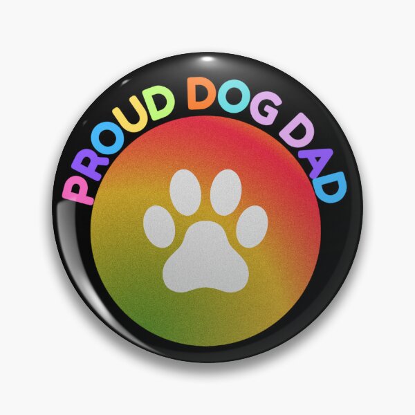 Item preview, Proud Dog Dad Retro Rainbow Pet Lover Pride Sticker designed and sold by 22k Lab Studio.