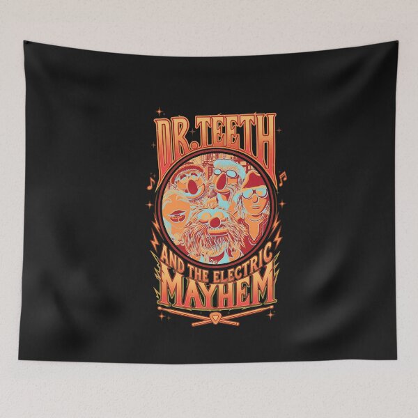 Item preview, Funky Band Mayhem Retro Music Design designed and sold by DoodleVerseDark.