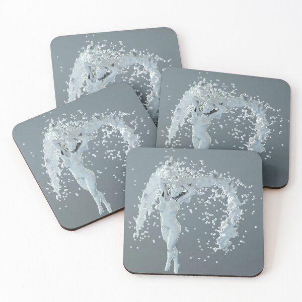 Item preview, 3D Milk Angel - White Splash Goddess - Purity Poster designed and sold by Keltoi-art.