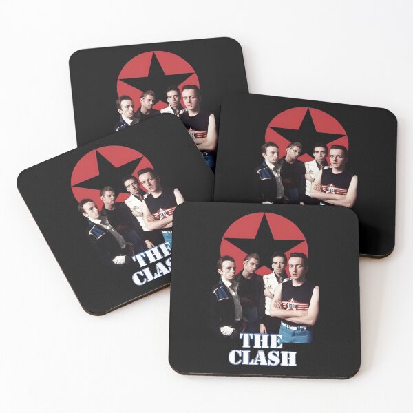 Item preview, The Clash Retro Punk Rock Band Red Star Tribute designed and sold by MindrootEchoart.