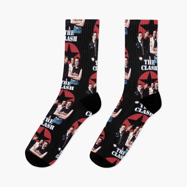 Item preview, The Clash Retro Punk Rock Band Red Star Tribute designed and sold by MindrootEchoart.